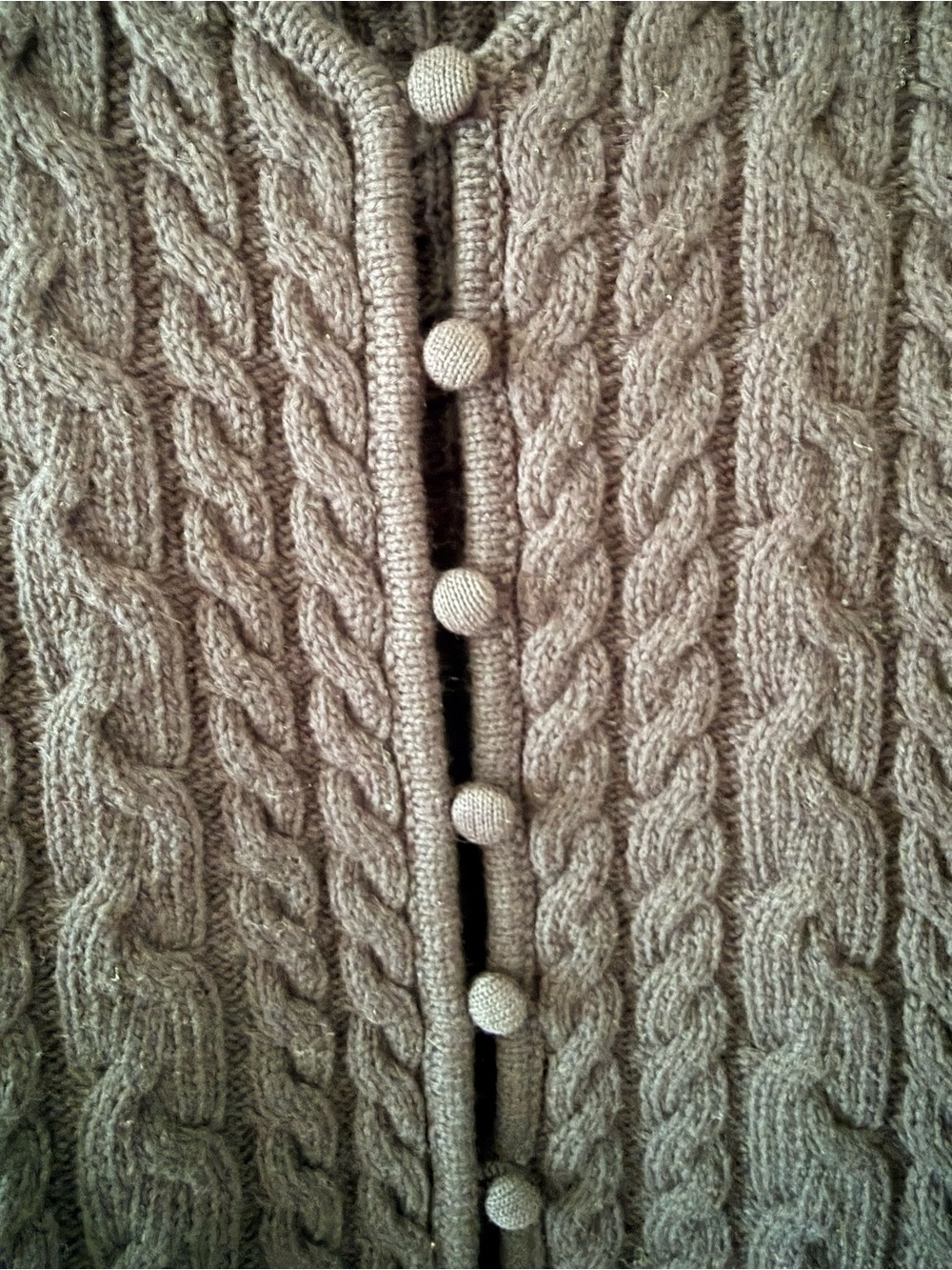 Truth Black Cable-Knit Button Front Sleeveless Top SZ.M - Picture 4 of 9